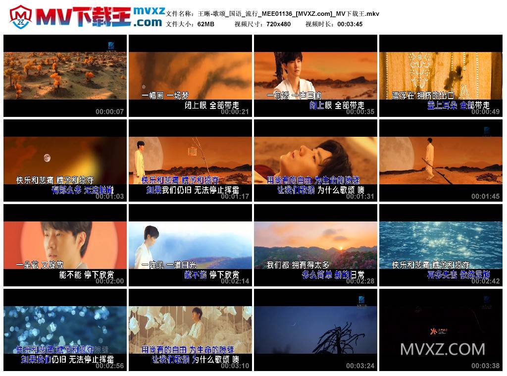 王晰-歌颂_国语_流行_MEE01136